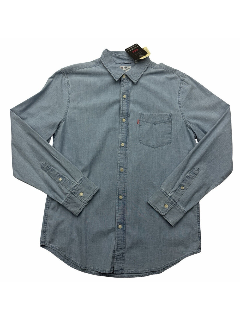 Levi's Sunset One Pocket Button-Up Long Sleeve Shirt Light Wash Blue Size M